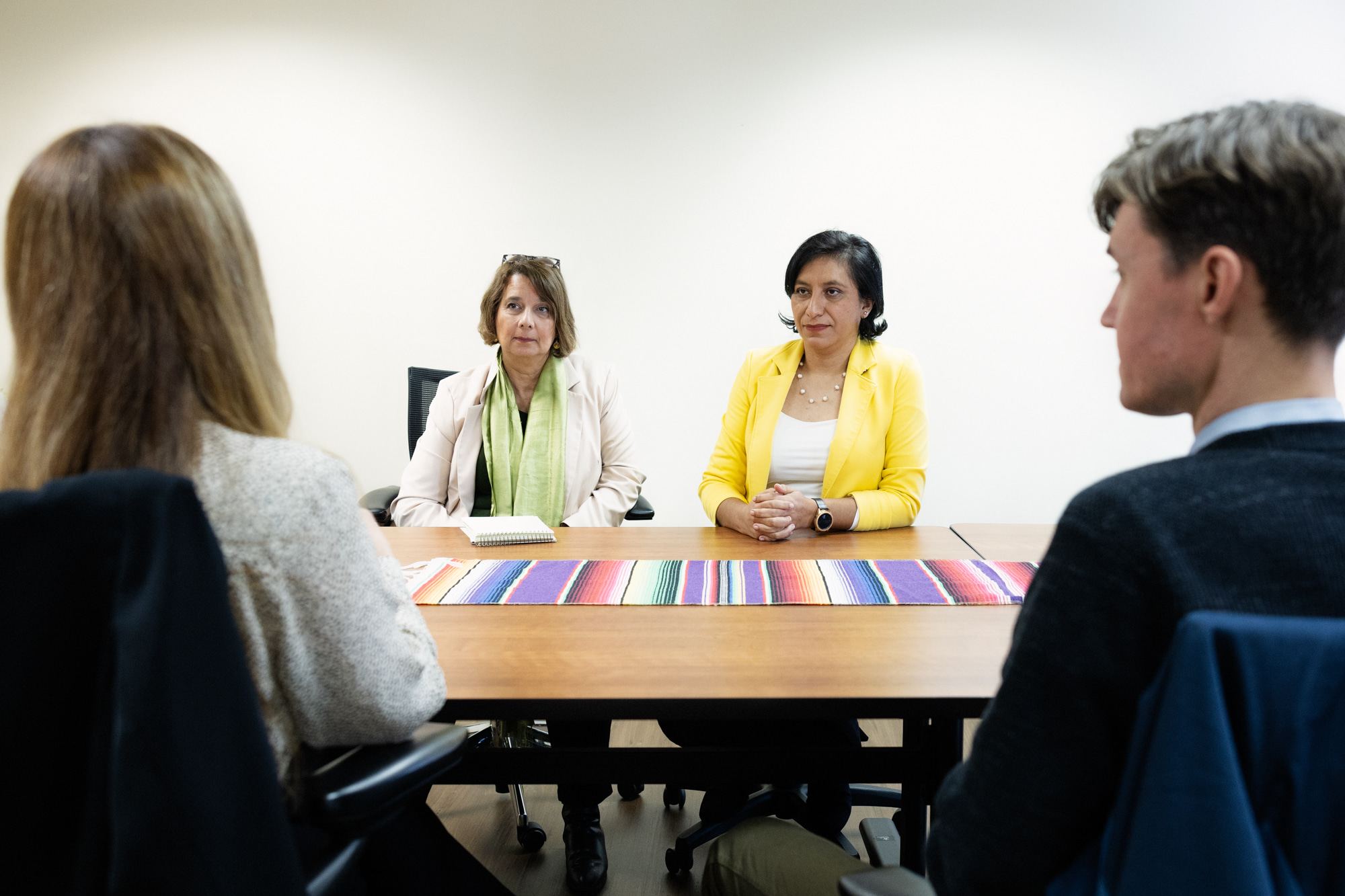 Elvira De La Cruz leading a collaborative meeting with organizational partners